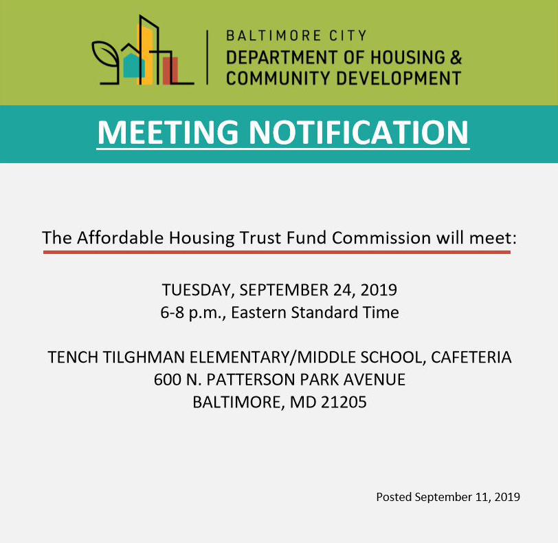 HTF Commission Meeting Notification-September 2019